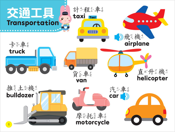 忍者兔幼兒認知雙語有聲學習書