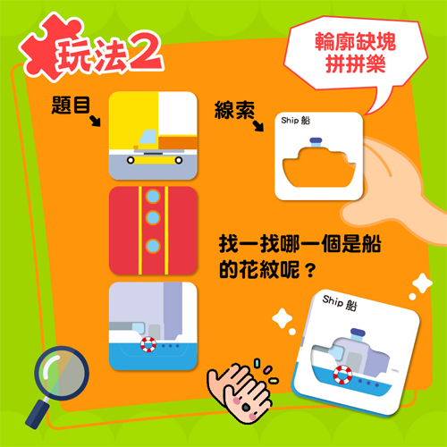 認知拼圖卡-交通工具猜一猜 認知拼圖卡-交通工具猜一猜