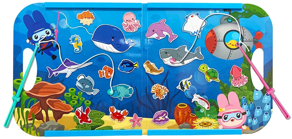 忍者兔釣魚高手磁鐵遊戲：一起釣魚趣