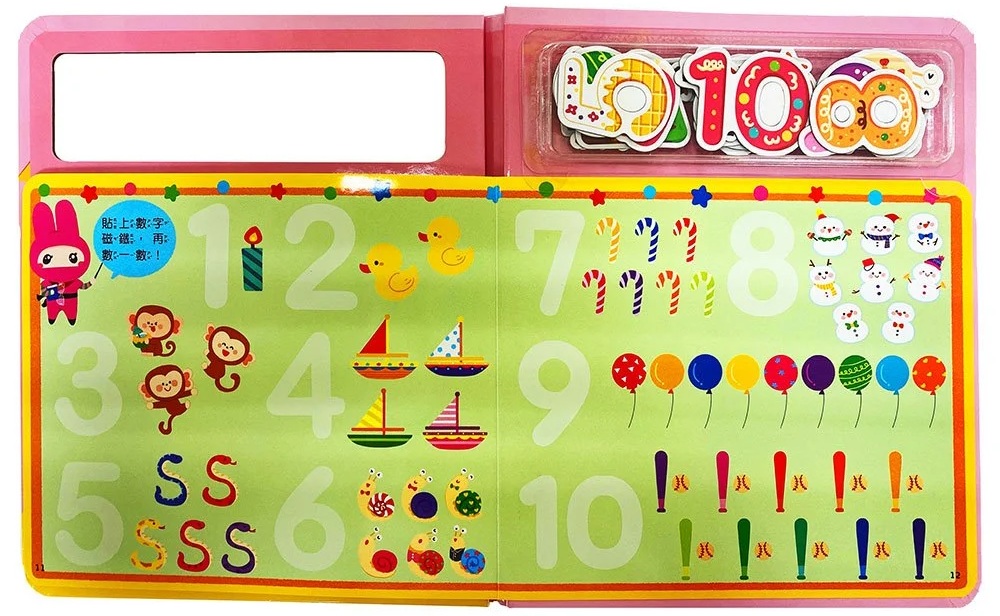 忍者兔磁鐵貼貼遊戲書:數字123 忍者兔磁鐵貼貼遊戲書:數字123