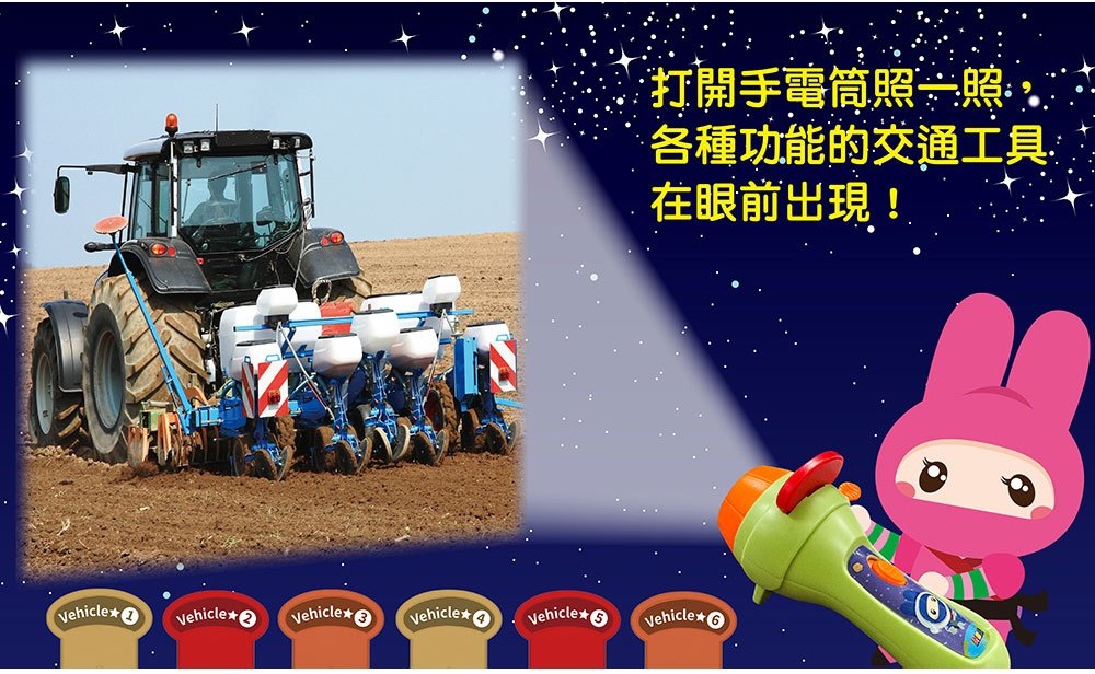 忍者兔魔法投影手電筒：功能車百科圖鑑